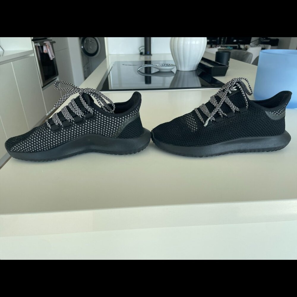 Adidas Tubular Shadow CK Core Black White Knit Sneakers Women’s 6 - Picture 6 of 11